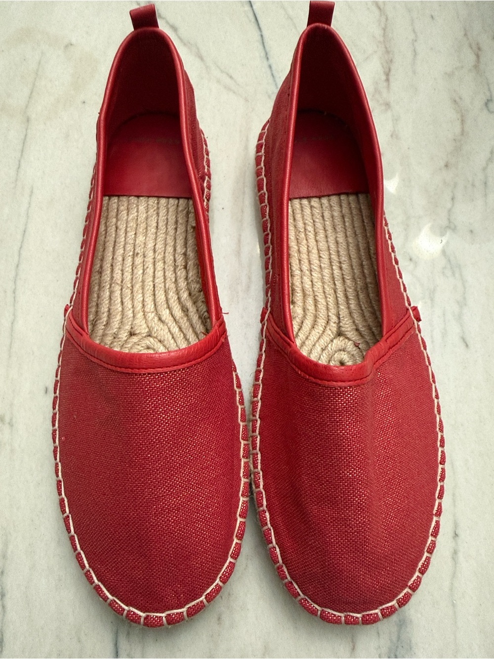 Cole Haan Red Canvas Slip-On Espadrilles